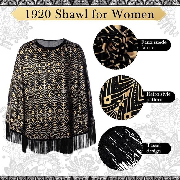 1920s Flapper Costume Accessories Set for Women Vintage Gatsby Party main image 4
